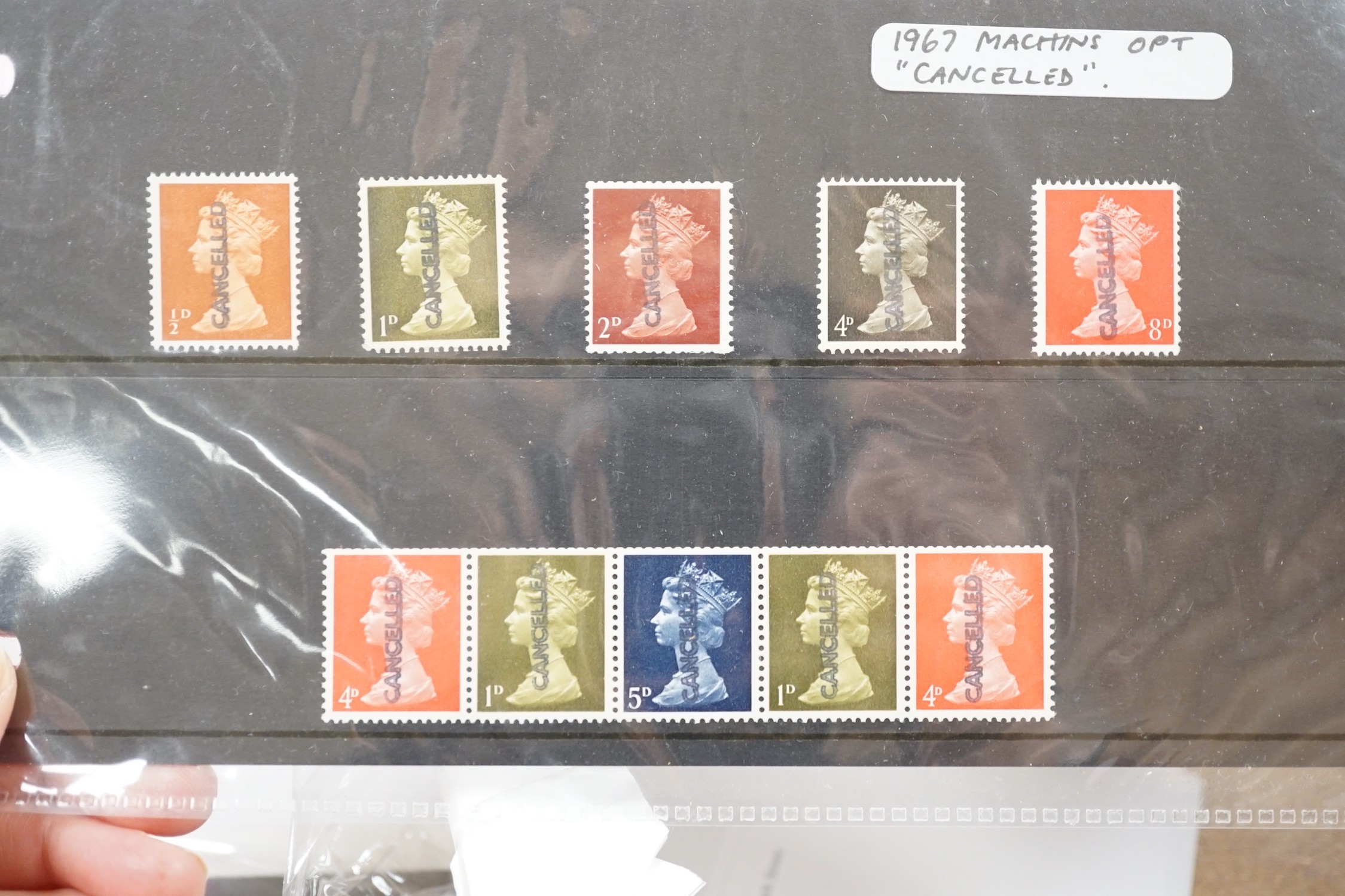 Great Britain old auction lots in folders, 1924 Wembley postal cards, mint, 1955 waterlow, castles, postage dues 1937 mint set, 1960’s phosher sets